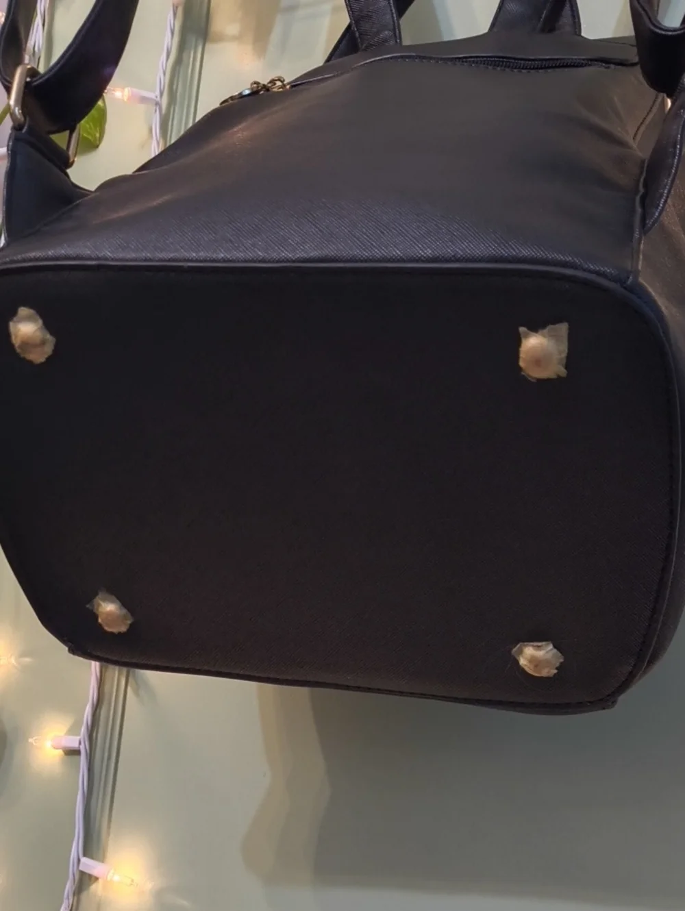 Women's Wink Kangaroo 🦘 Black Gold Backpack 🎒 Bag Purse